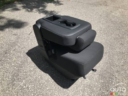 Chrysler Pacifica, middle seat, second row removed from vehicle